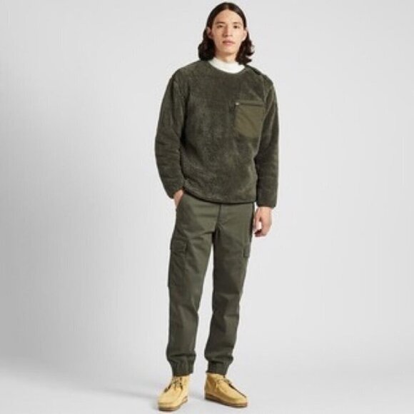 Uniqlo x Engineered Garments Green Fleece Sweatshirt Large Japanese Minimalist - Picture 1 of 8
